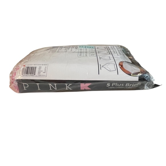 Kmart PINK Briefs Underwear Womens Plus Sz 13 Cotton 5 Pack Pink Black Floral - Picture 7 of 13